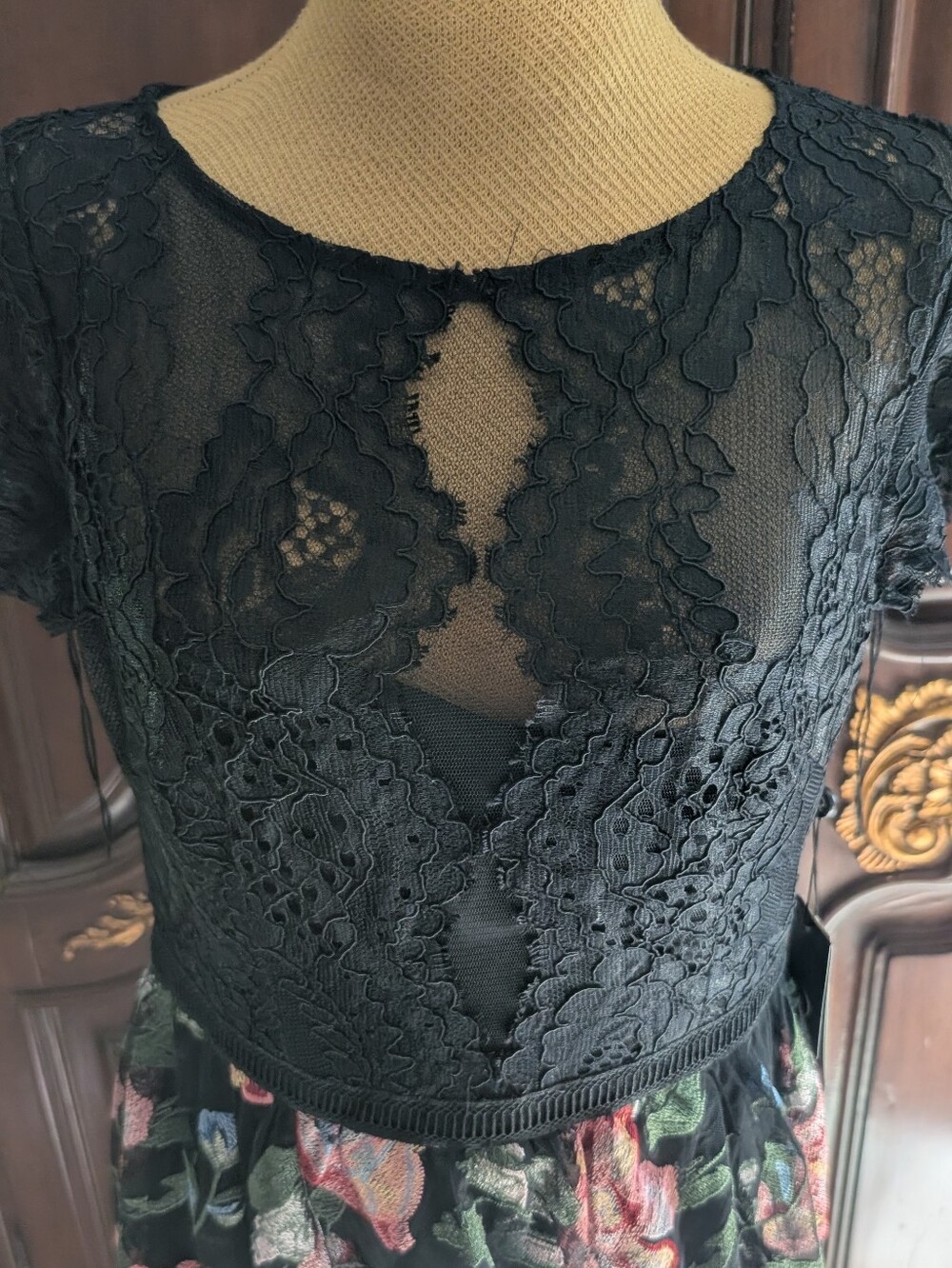 Adriana Papell Embroidered Maxi NWT Retail $299 - Picture 4 of 9